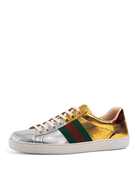 gucci loved sneakers price|Gucci ace metallic snakeskin sneakers.